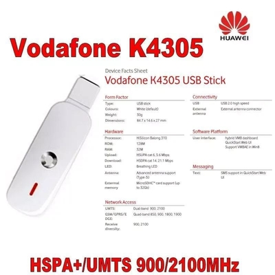satın al Kablosuz taşınabilir Huawei K4305 USB 21.6 Mbps HSPA Mobil Geniş Bant Modem Dongle 3G online manufacture