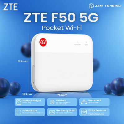 Orijinal Yeni Kilitsiz ZTE F50 5G Router Pocket WiFi 1.6Gbps SA/NSA 5G Mobil Hotspot Pocket Mini WiFi Router